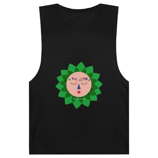 Cute Colorful Frida Kahlo Portrait Mexican Sun Barnard Tanks