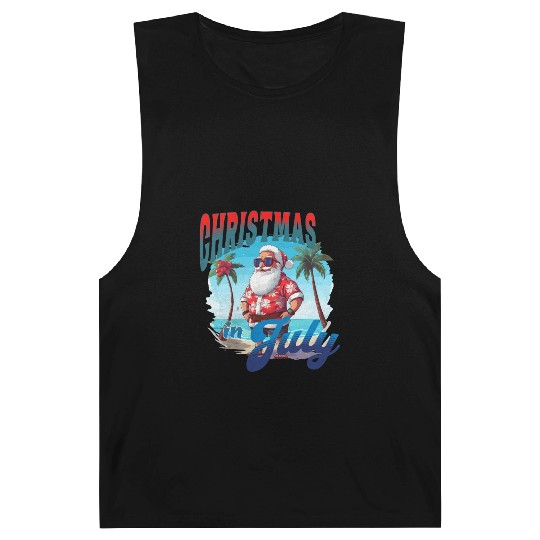 Santa at the Beach | Christmas In July Barnard Tanks