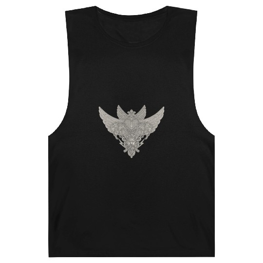 heart with wings, zeus and floral ornament Barnard Tanks