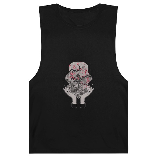 Cherry Blossom Barnard Tanks, Sakura Woodblock Kawaii