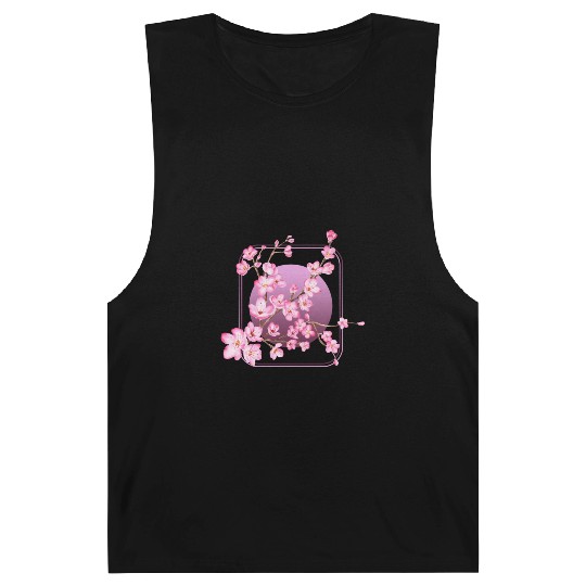 Cherry Blossom Barnard Tanks, Pink Sakura Kawaii