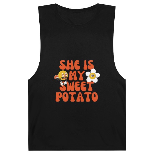 she is my sweet potato Barnard Tanks