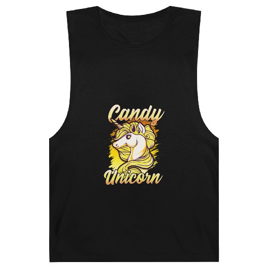 Candy Corn Unicorn Halloween Funny Candy Unicorn Barnard Tanks