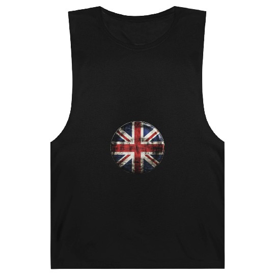 Union Jack Vintage Distressed Barnard Tanks