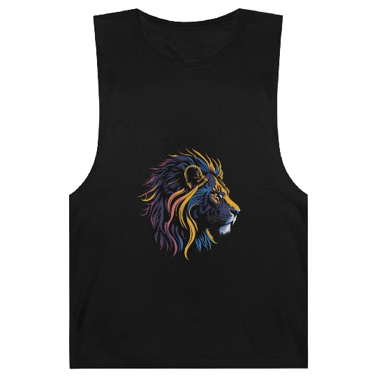 Lion Head, colorful Lion Barnard Tanks