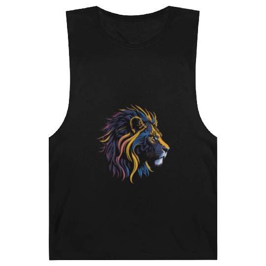 Lion Head, colorful Lion Barnard Tanks