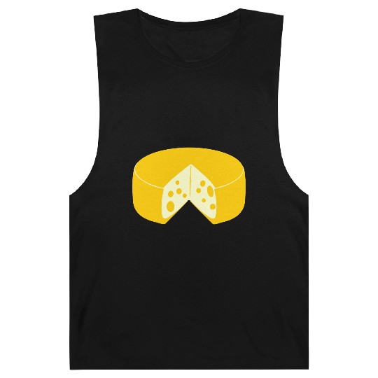 Cheese golden yellow with point cut out front view Barnard Tanks