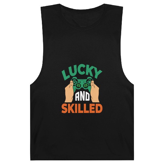 Lucky And Skilled Funny Irish Gamer Video Game Barnard Tanks