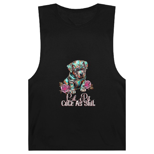 Little Pit Cute As Shit | Adorable Barnard Tanks Design