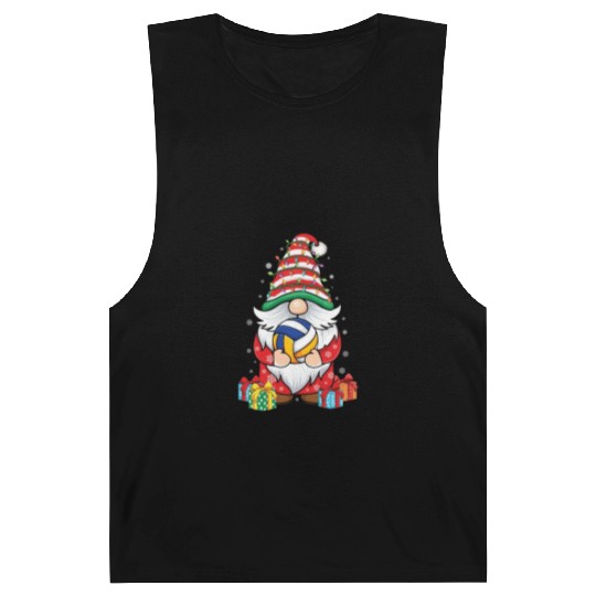Cute Gnomes Volleyball Lover Christmas Gnome Barnard Tanks