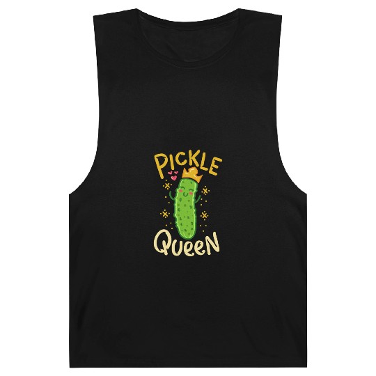 Pickle Queen Vegan Funny Cucumber Vegetable Barnard Tanks