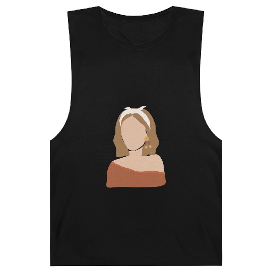 Boho Woman Light Brown Hair Barnard Tanks
