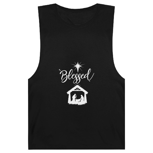 Christian Blessed Jesus Nativity Scene Faith Barnard Tanks