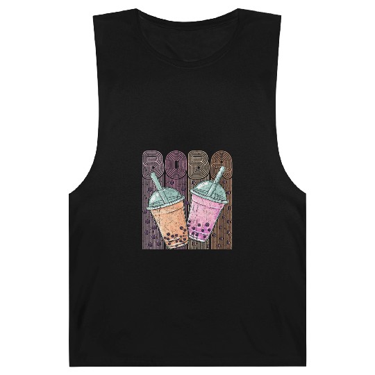 Boba Tea Design Bubbles Bubble Tea Retro Boba Barnard Tanks