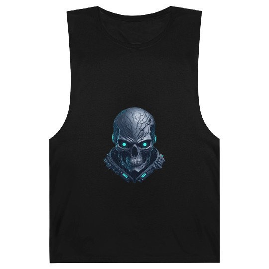 Dark cyberpunk Skull artwork Barnard Tanks