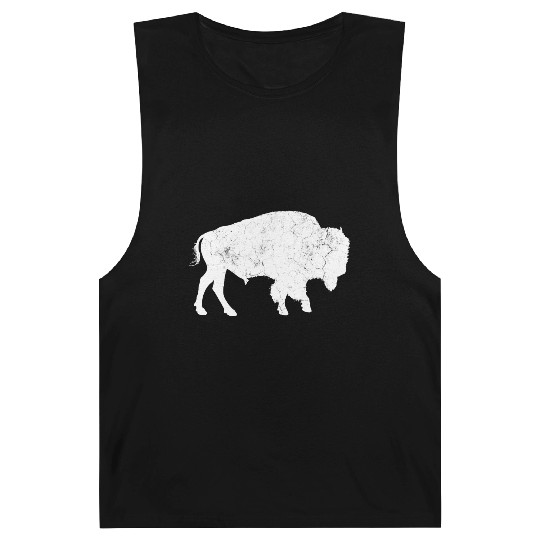 Distressed Buffalo Bison Animal Barnard Tanks