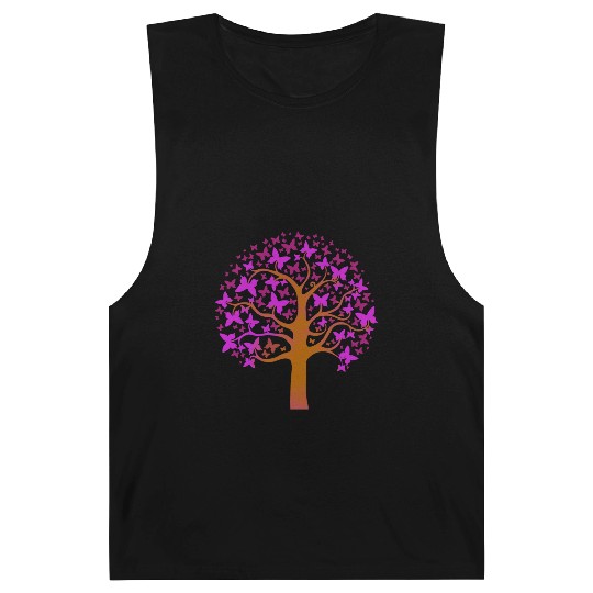 Purple Butterfly Nature Tree Barnard Tanks