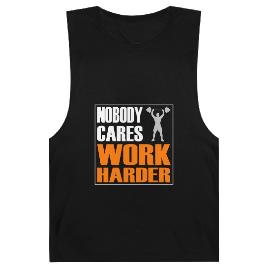 Nobody Cares Work Harder Gym Wear Bodybuilding Barnard Tanks