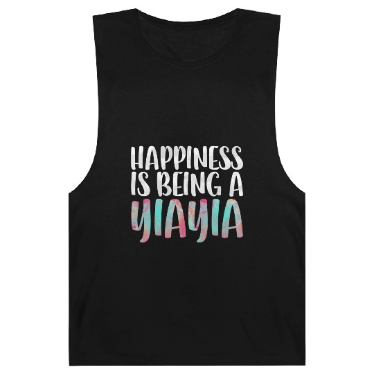 Happiness Is Being A Yiayia Mother'S Day Barnard Tanks