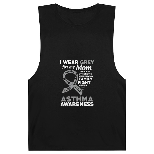 I Wear Grey For My Mom Asthma Awareness Barnard Tanks