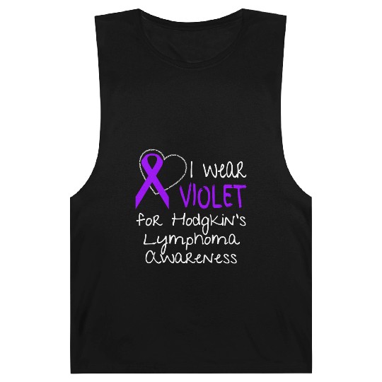 I Wear Violet For Hodgkins Lymphoma Awareness Barnard Tanks