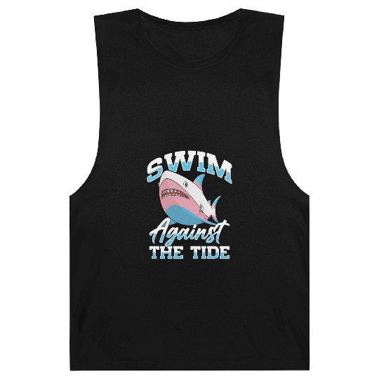 Shark Lover Transgender Pride Flag Trans LGBT Barnard Tanks