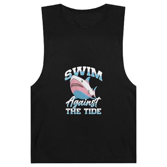 Shark Lover Transgender Pride Flag Trans LGBT Barnard Tanks