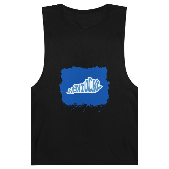 Kentucky Typography Sticker in State Shape Barnard Tanks