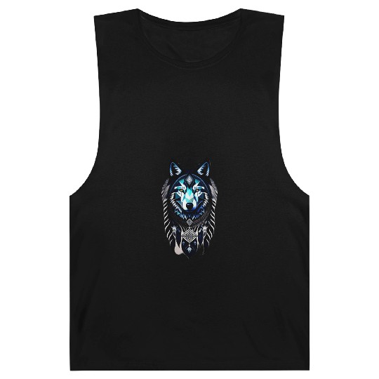 dream catcher geometric wolf Barnard Tanks