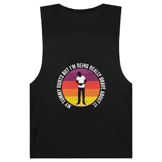 Funny Tummy Ache Survivor My Tummy Hurts Food Barnard Tanks