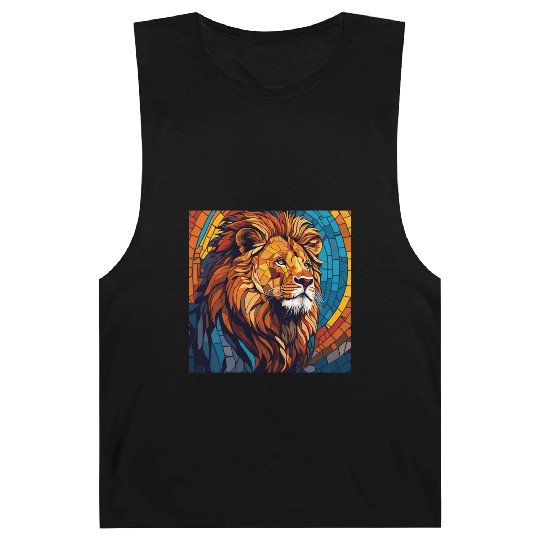 Lion in mosaic art Barnard Tanks