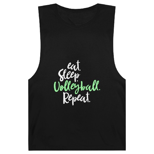 Eat Sleep Volleyball Repeat funny volleyball Barnard Tanks
