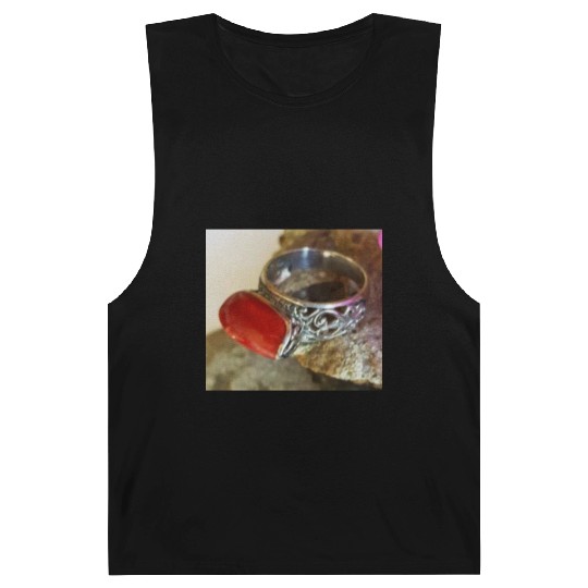 Red Coral sterling silver ring for women Barnard Tanks