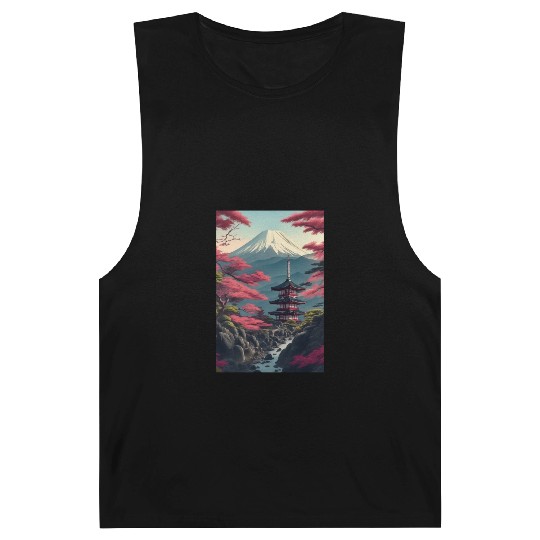 Asia Landscape Serene Mount Fuji Barnard Tanks