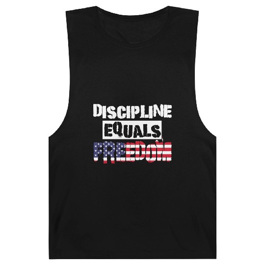 Discipline Is Equal To Freedom American Flag Barnard Tanks