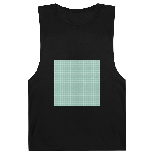 Retro Checkered Pattern Teal Barnard Tanks