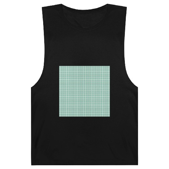 Retro Checkered Pattern Teal Barnard Tanks