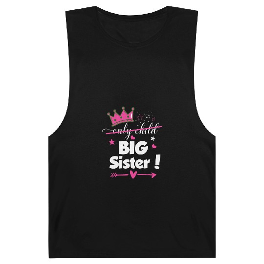 Only Child to Big Sister 2023 Sibling New Baby Pre Barnard Tanks