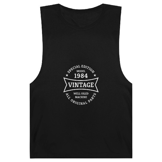 Born 1984 Vintage 40 Year Old 40th Birthday Gifts Barnard Tanks