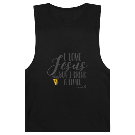 Christian I Love Jesus But I Drink A Little Barnard Tanks