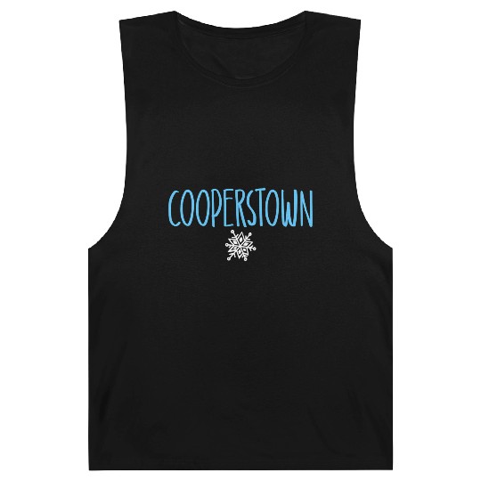 Cooperstown Ny Snowflake Drawing Light Blue Text Barnard Tanks