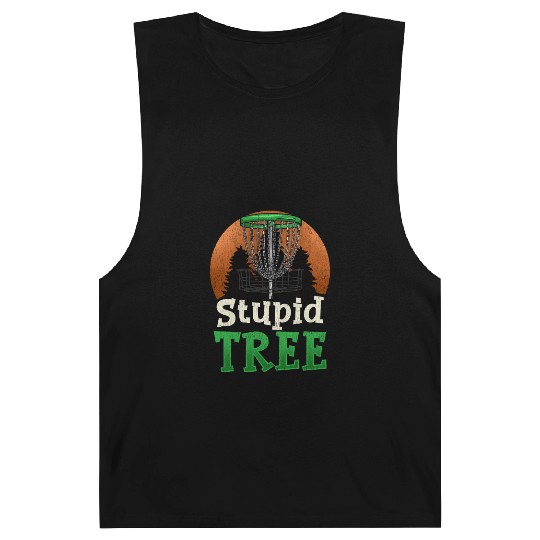 Stupid Tree Disc Golf T Funny Frisbee Golf Barnard Tanks