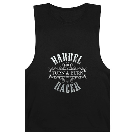 Barrel Racer Turn Burn Lean Into It Rodeo Racing Barnard Tanks