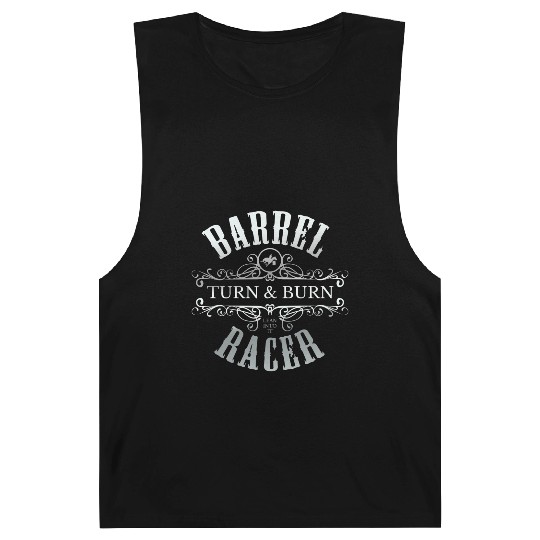 Barrel Racer Turn Burn Lean Into It Rodeo Racing Barnard Tanks