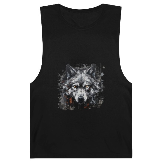 The Lone Wolf. Urban Hunter, Graffiti Style. Barnard Tanks
