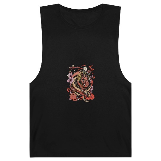 Japanese Tokyo Dragon Retro - Japanese Mythology Barnard Tanks