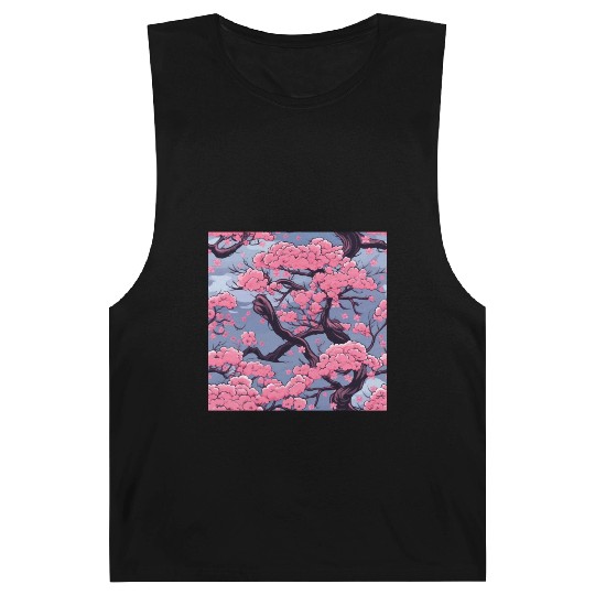 Anime Euphoria: Fantasy Cherry Blossom Dreamscape Barnard Tanks