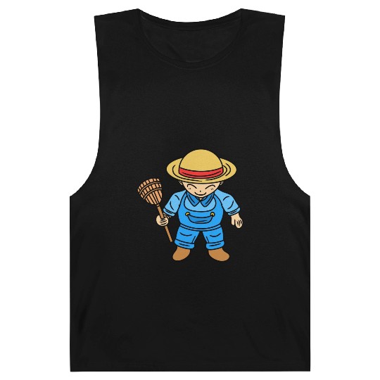 Cute Chibi Farmer Boy Barnard Tanks