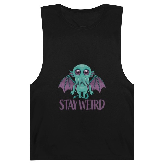 Stay Weird Cute Cthulhu Monster Barnard Tanks