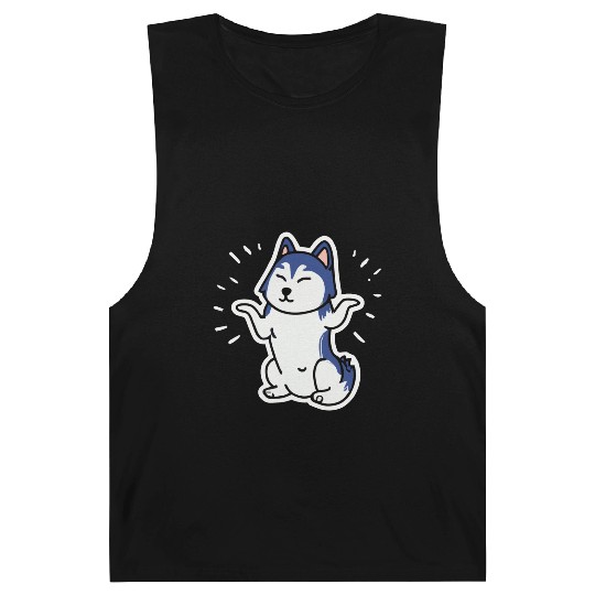 Yoga Husky Dog Lover Malamute Barnard Tanks